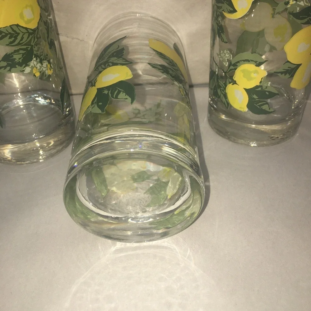 Royal‎ Norfolk  Lemon Summer time Drinking Glasses 16 oz Tumblers Set of 4 New
